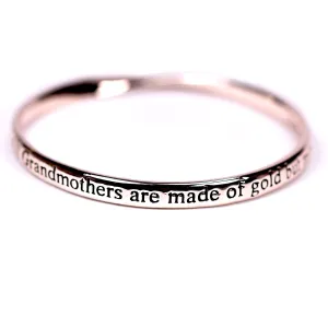 "All grandmothers are gold, but mine glitters!" bangle