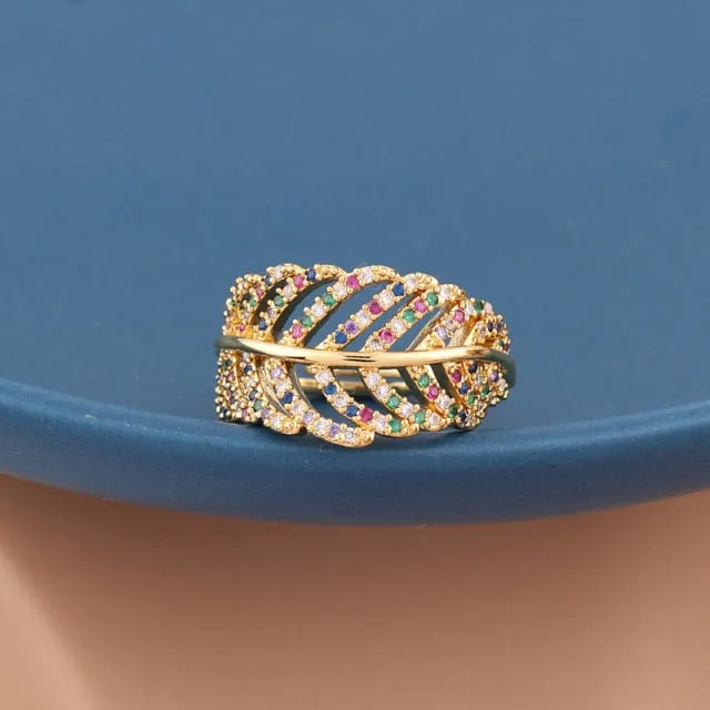 Rainbow Stacked Rings