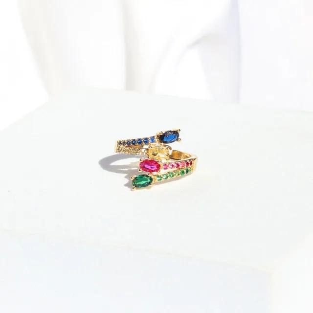 Rainbow Stacked Rings