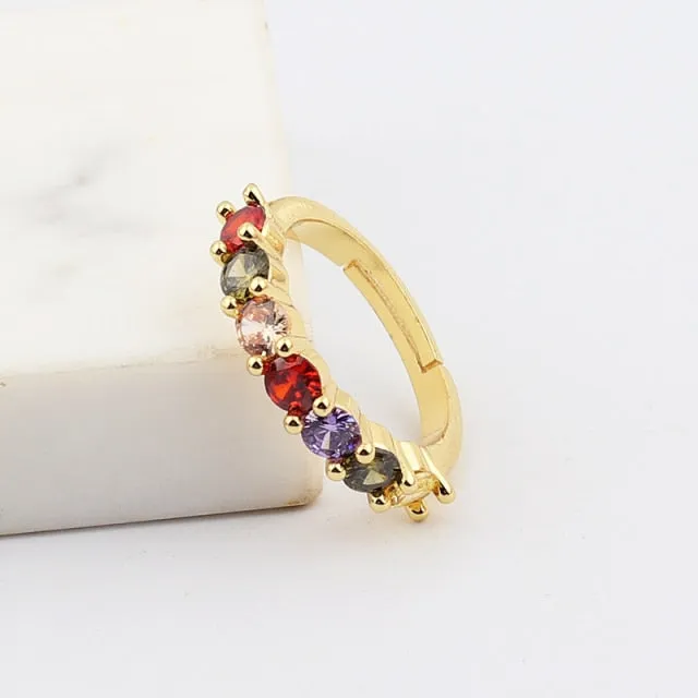 Rainbow Stacked Rings