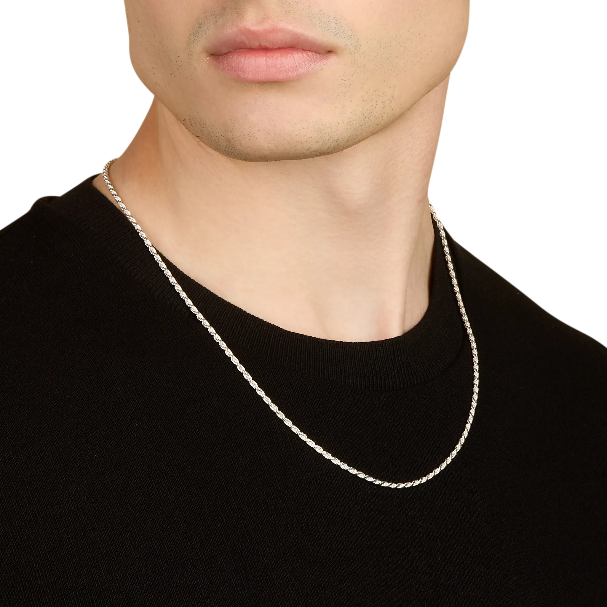Rope Chain, Sterling Silver (2.3mm)