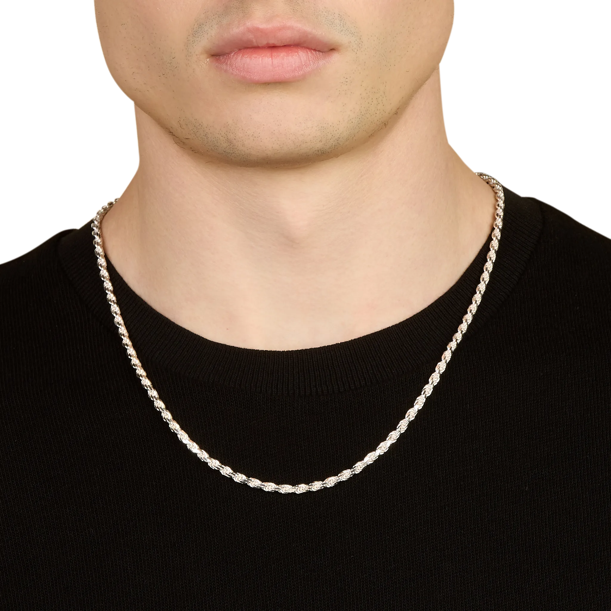 Rope Chain, Sterling Silver (3.5mm)