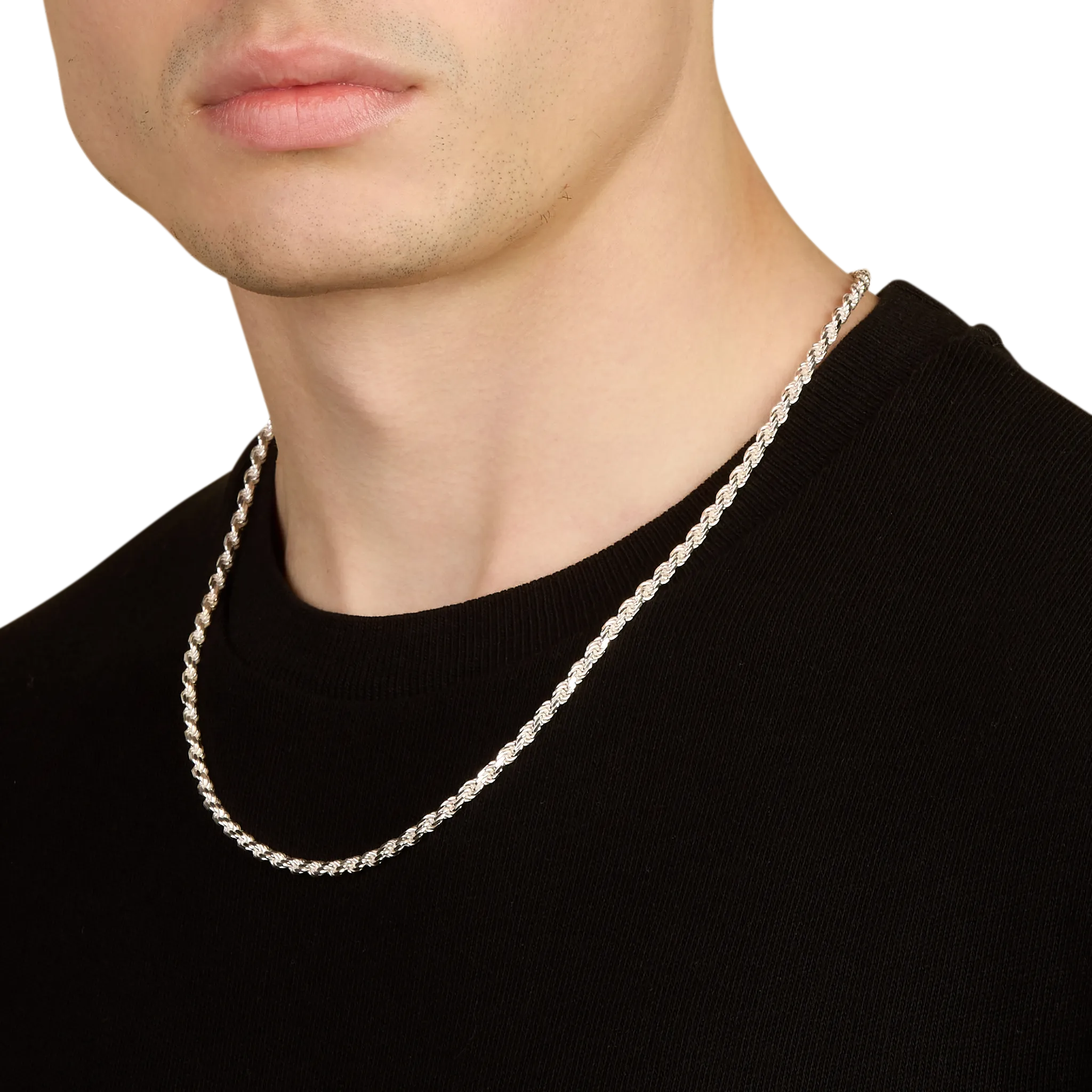 Rope Chain, Sterling Silver (3.5mm)