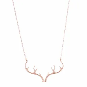 Rose Gold Antler Necklace