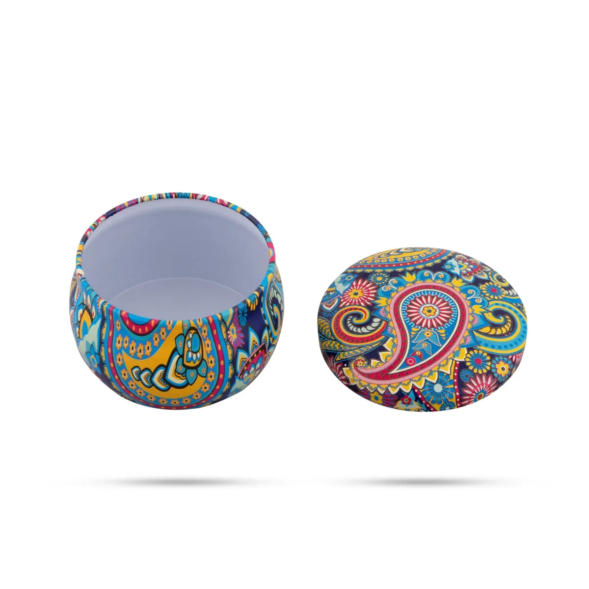 Round Tin Box - 2 x 3 Inches | Painted Gift Box/ Fancy Gift Box with Lid for Home
