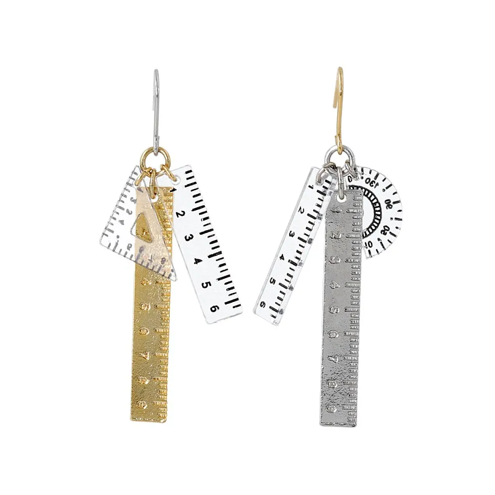 Ruler Drop Earrings