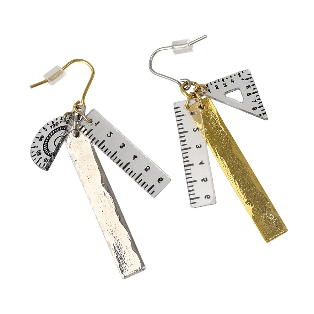 Ruler Drop Earrings