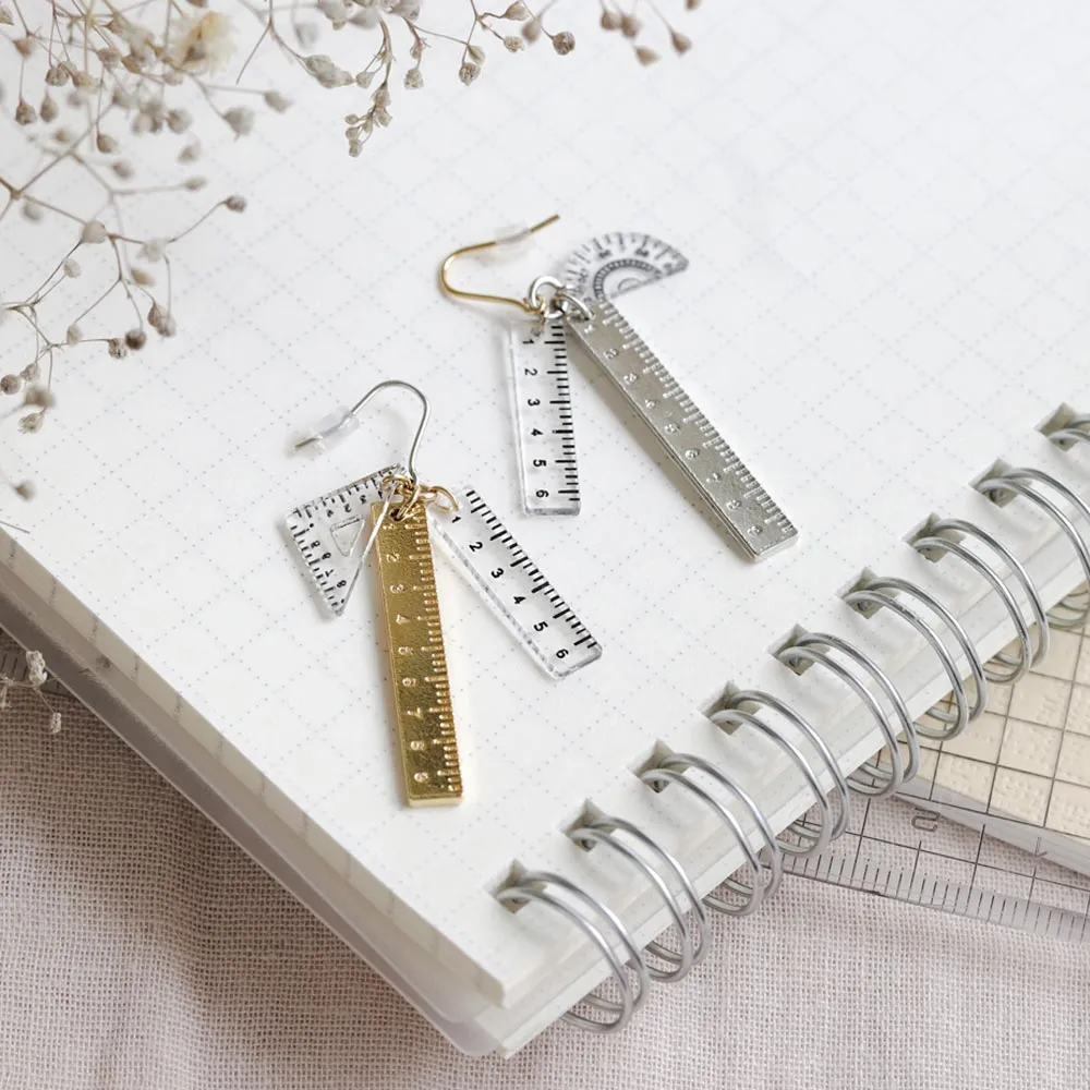 Ruler Drop Earrings