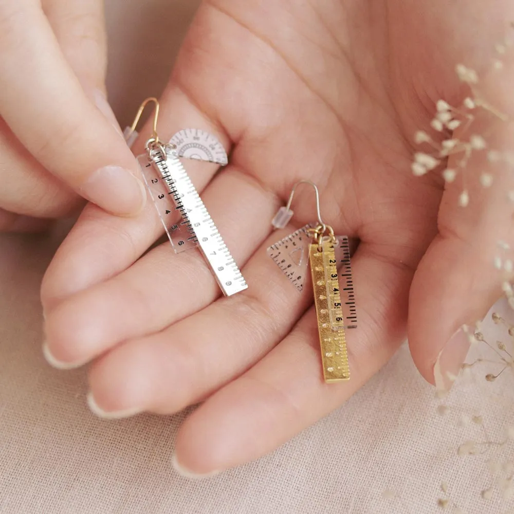 Ruler Drop Earrings