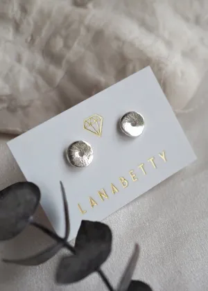 Sand Dollar Silver Stud Earrings