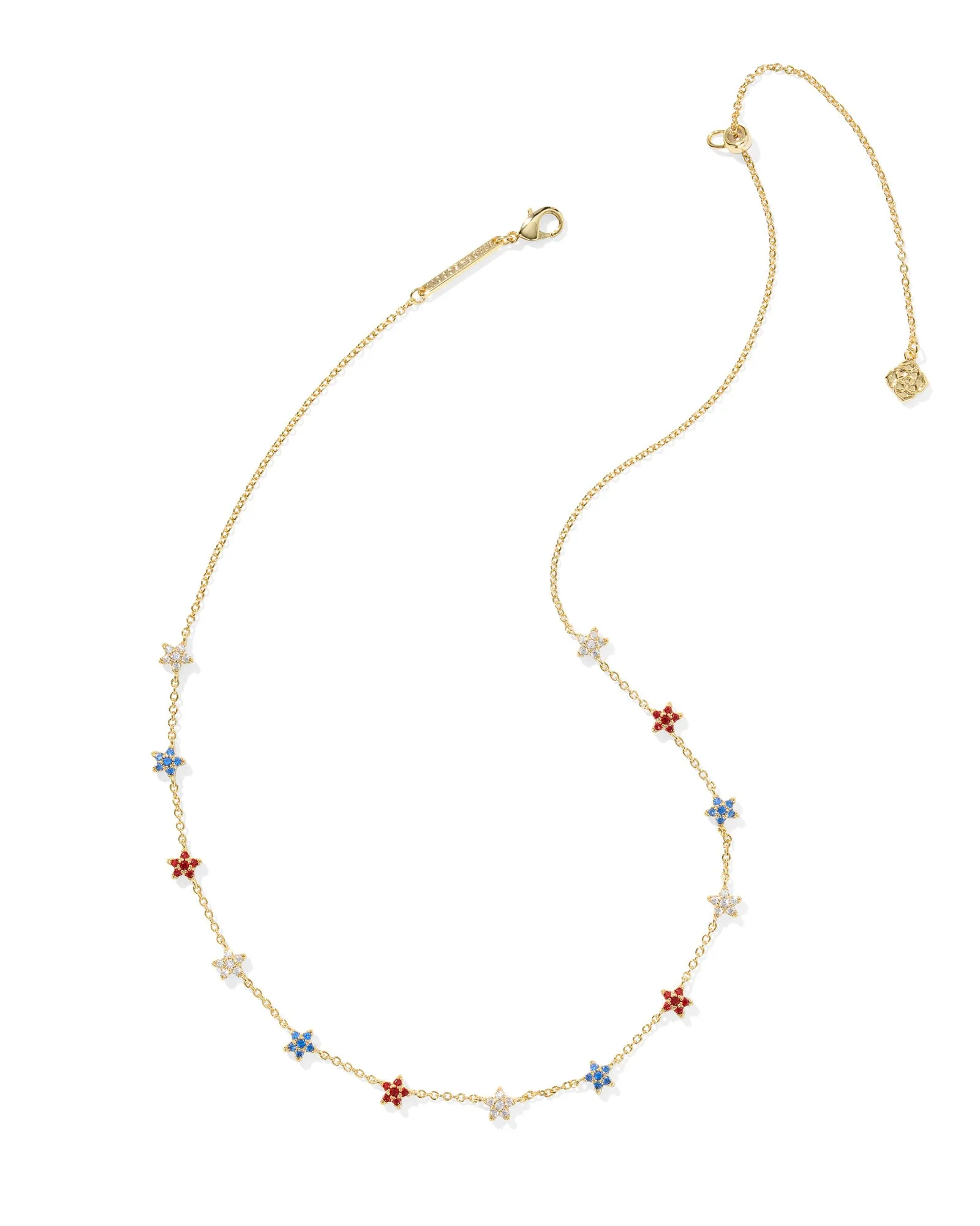 Sierra Star Crystal Necklace Gold RWB