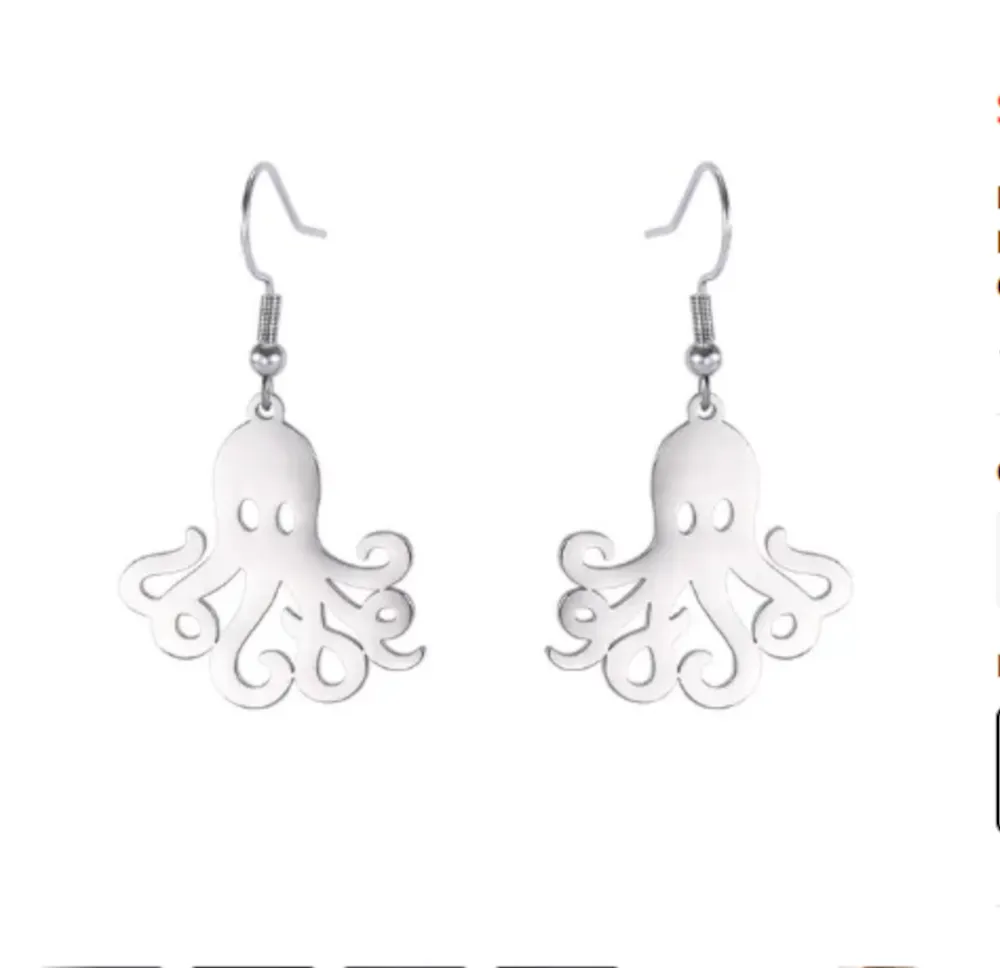 Silver Octopus Earrings