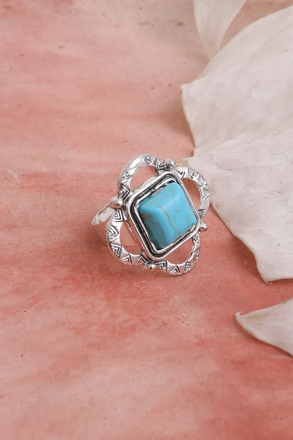 Square Cut Adjustable Ring