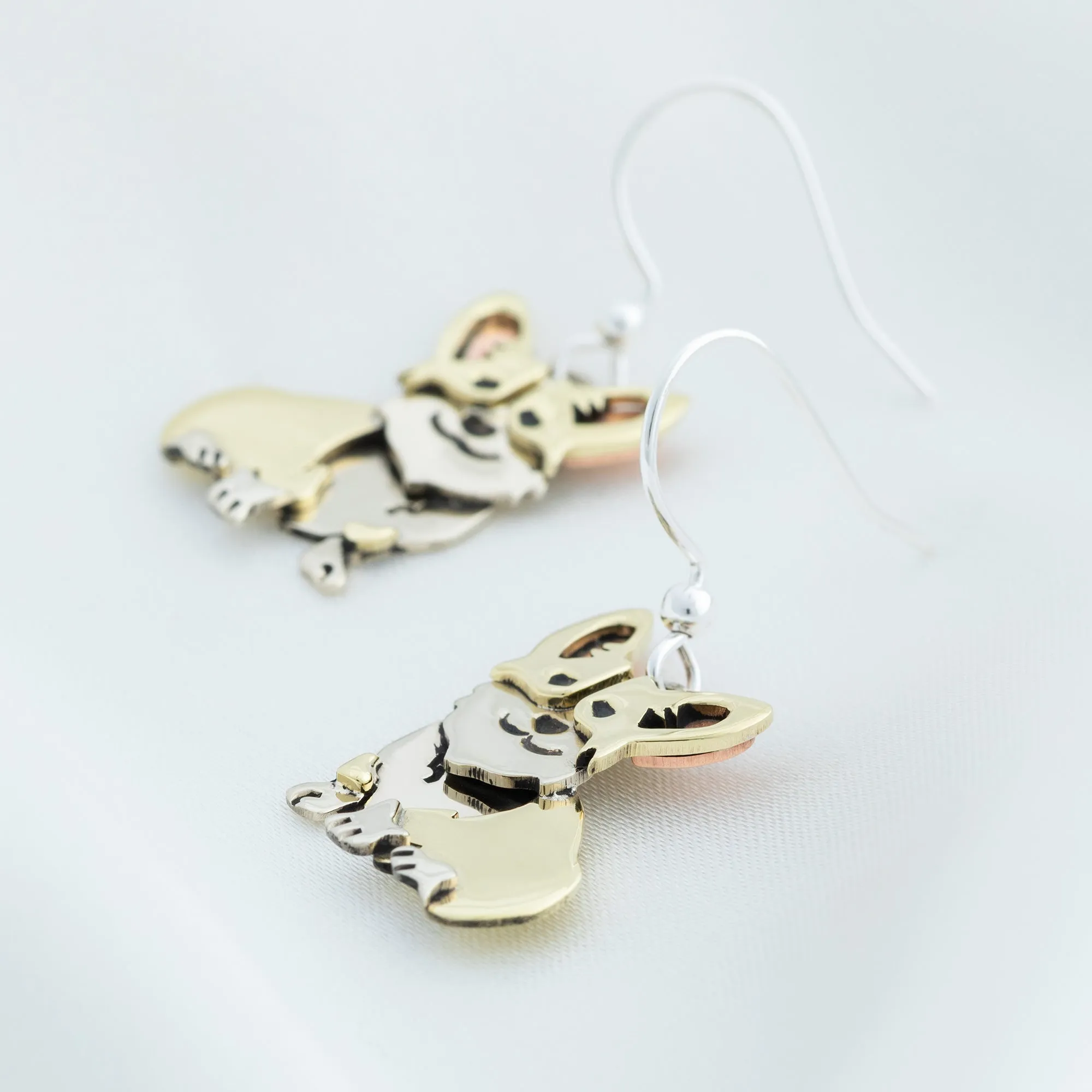 Sterling Silver Dangle Dog Earrings