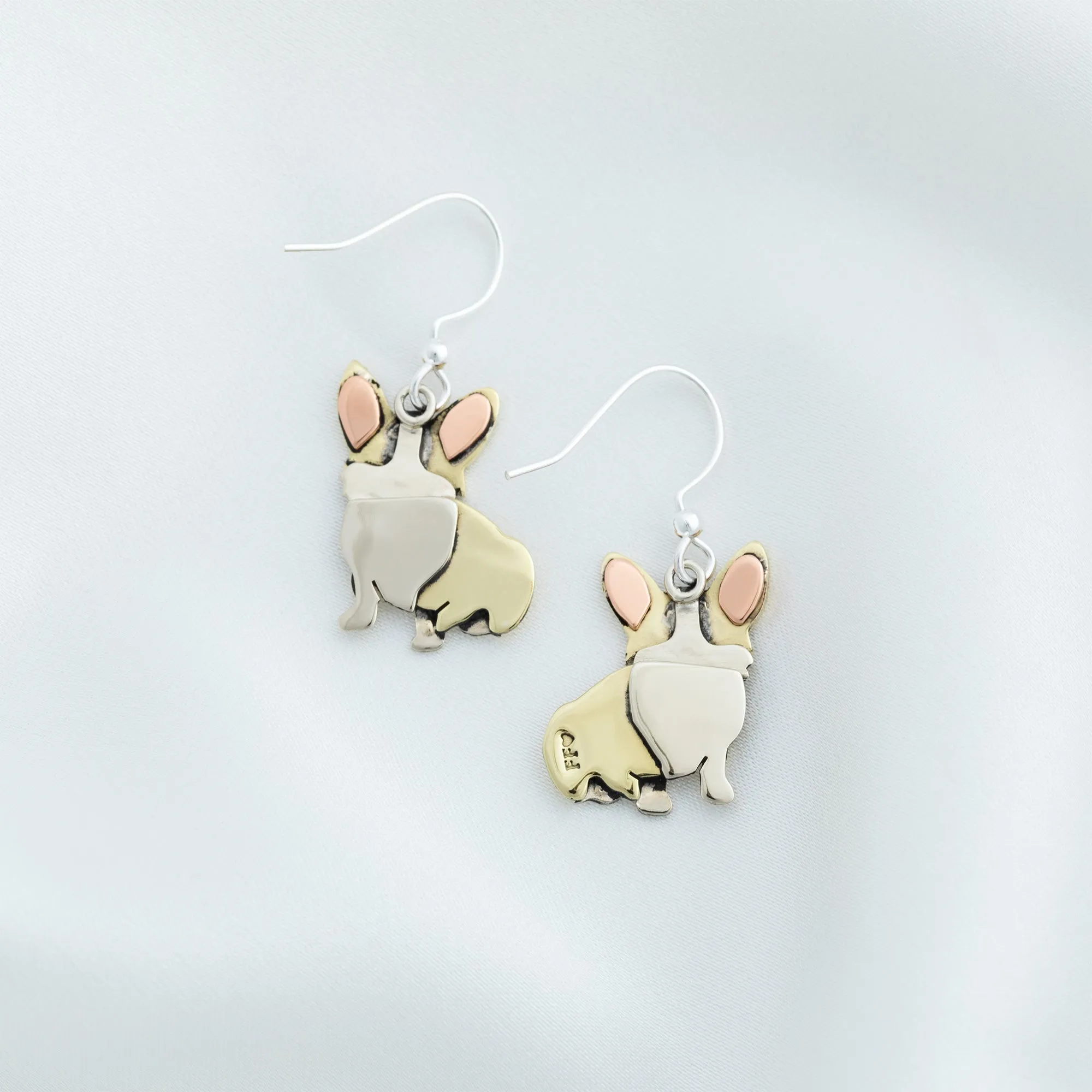 Sterling Silver Dangle Dog Earrings