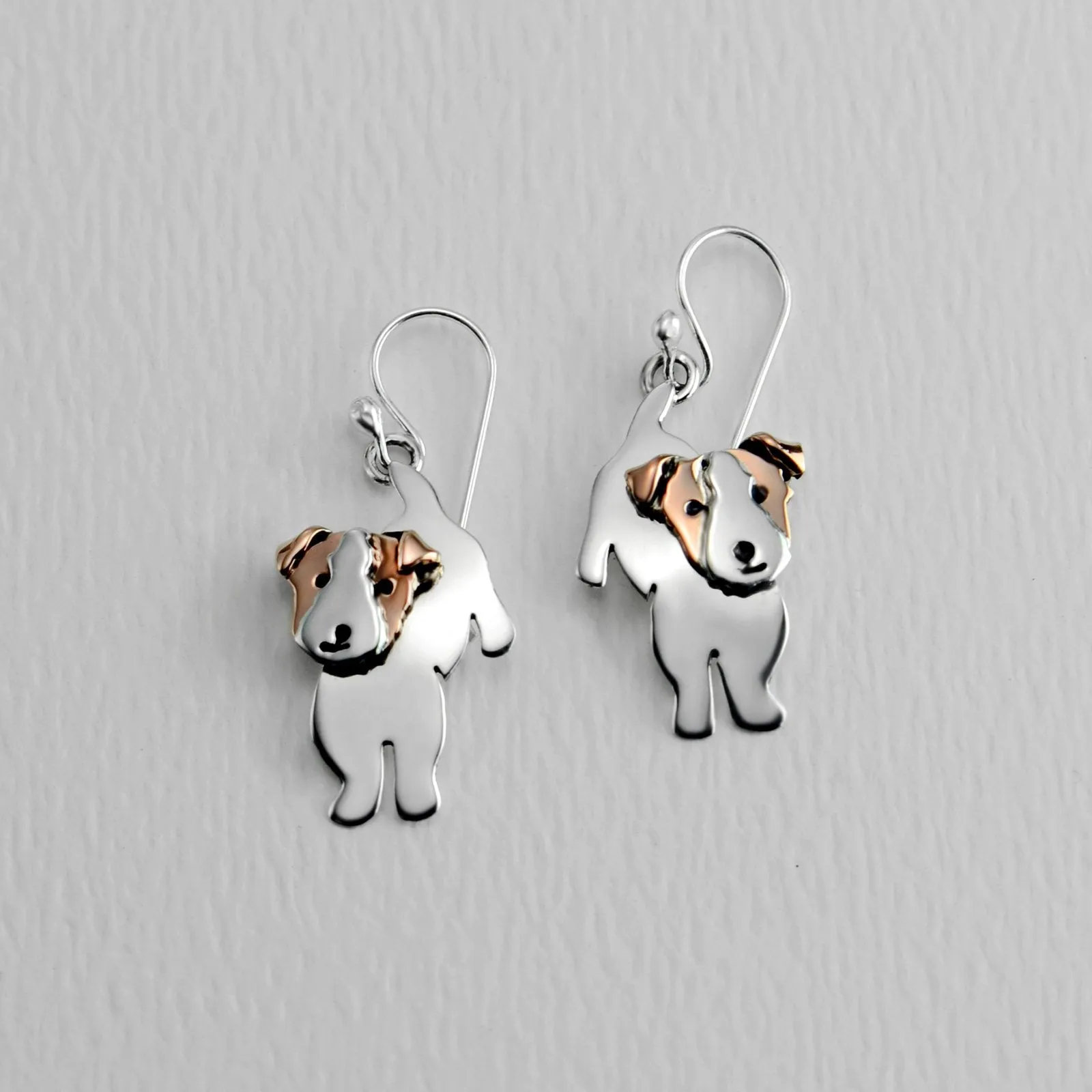Sterling Silver Dangle Dog Earrings
