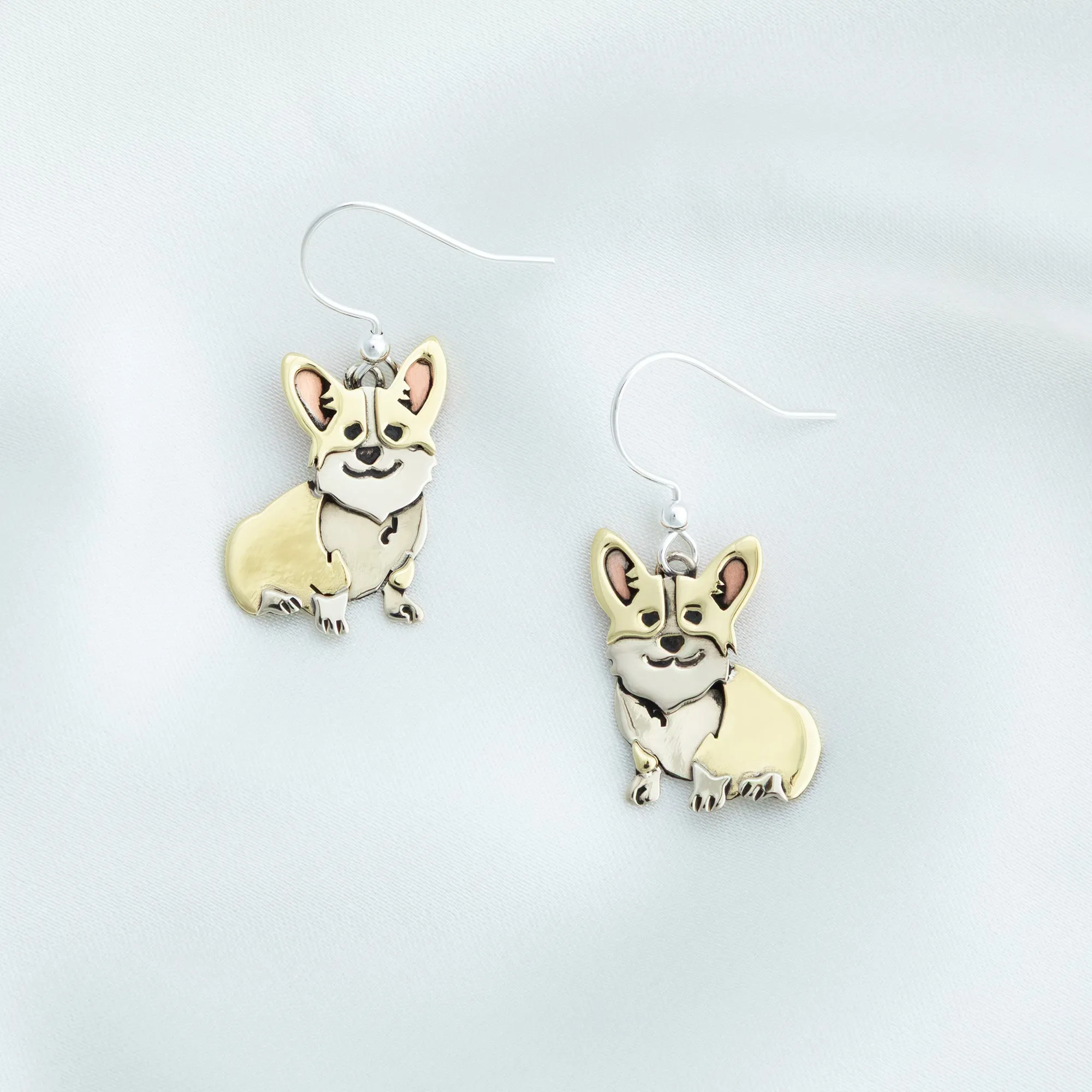 Sterling Silver Dangle Dog Earrings