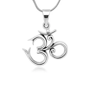 Sterling Silver Om Pendant