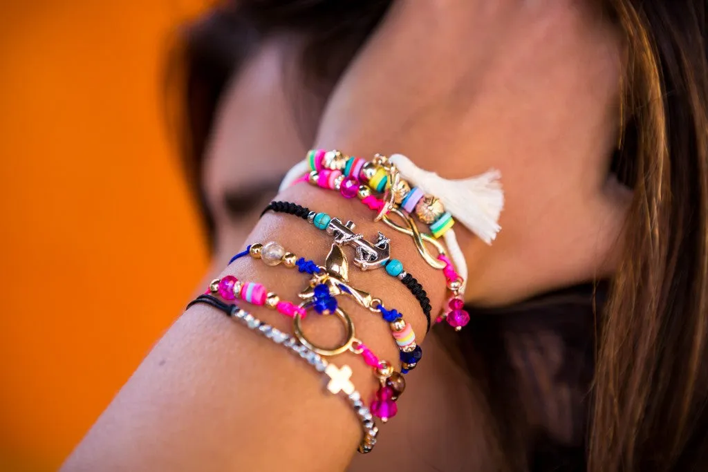 String Tassel Bracelet - black Sea Star