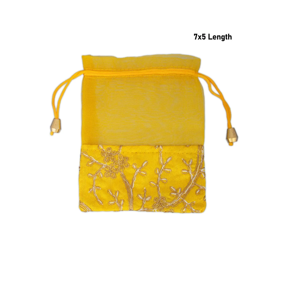 Thamboolam Bag Set - 7 x 5 Inches | 5 Pcs/ Embroidery Thambula Pai/ Tambula Bag for Wedding