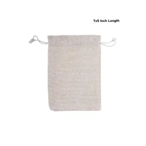 Thamboolam Bag Set - 7 x 5 Inches | 5 Pcs/ Potli Bag/ Cotton Jute Bag/ Tambula Bag for Wedding/ Assorted Colour
