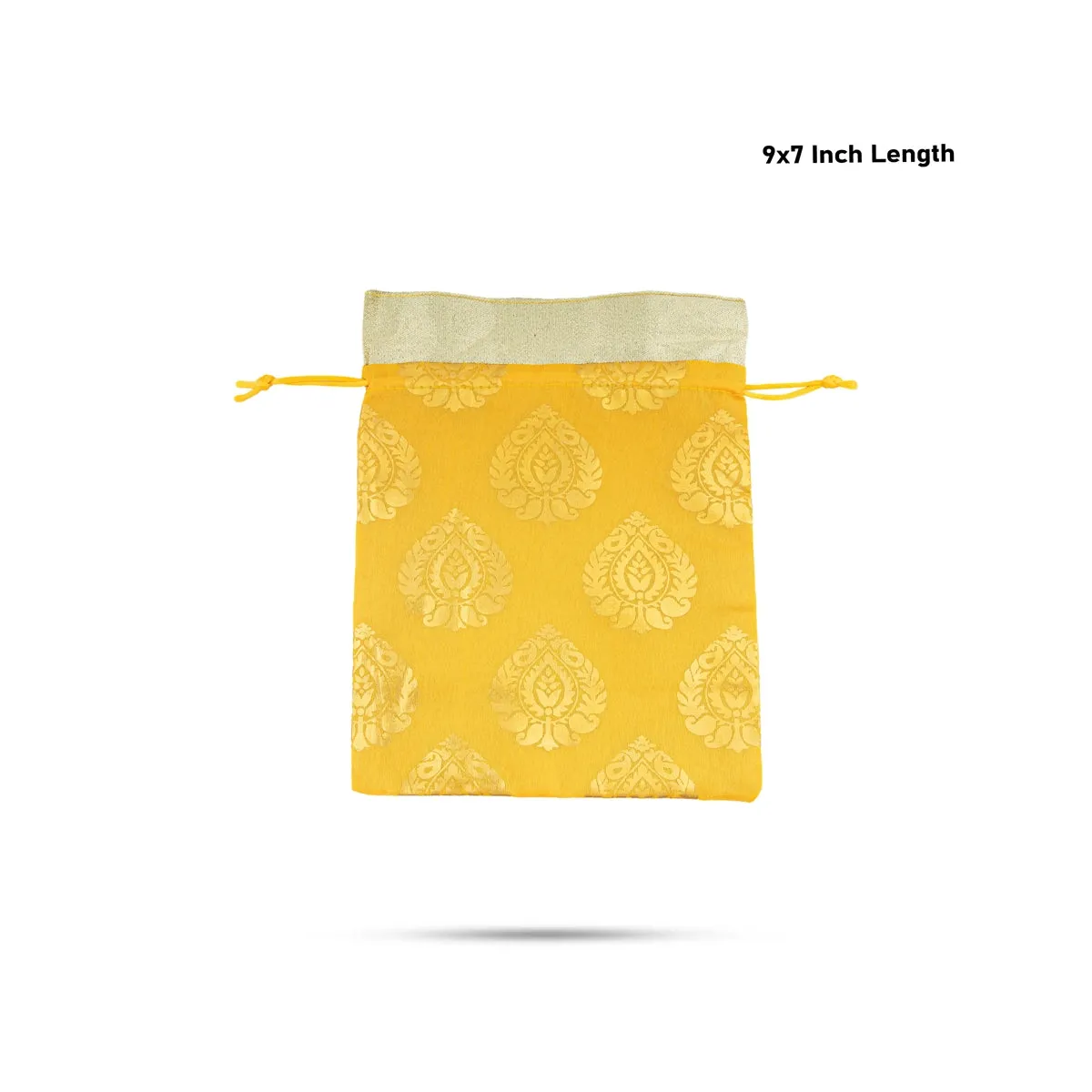 Thamboolam Bag Set - 9 x 7 Inches | 5 Pcs/ Jari Design Potli Bag/ Tambula Bag for Wedding/ Assorted Colour