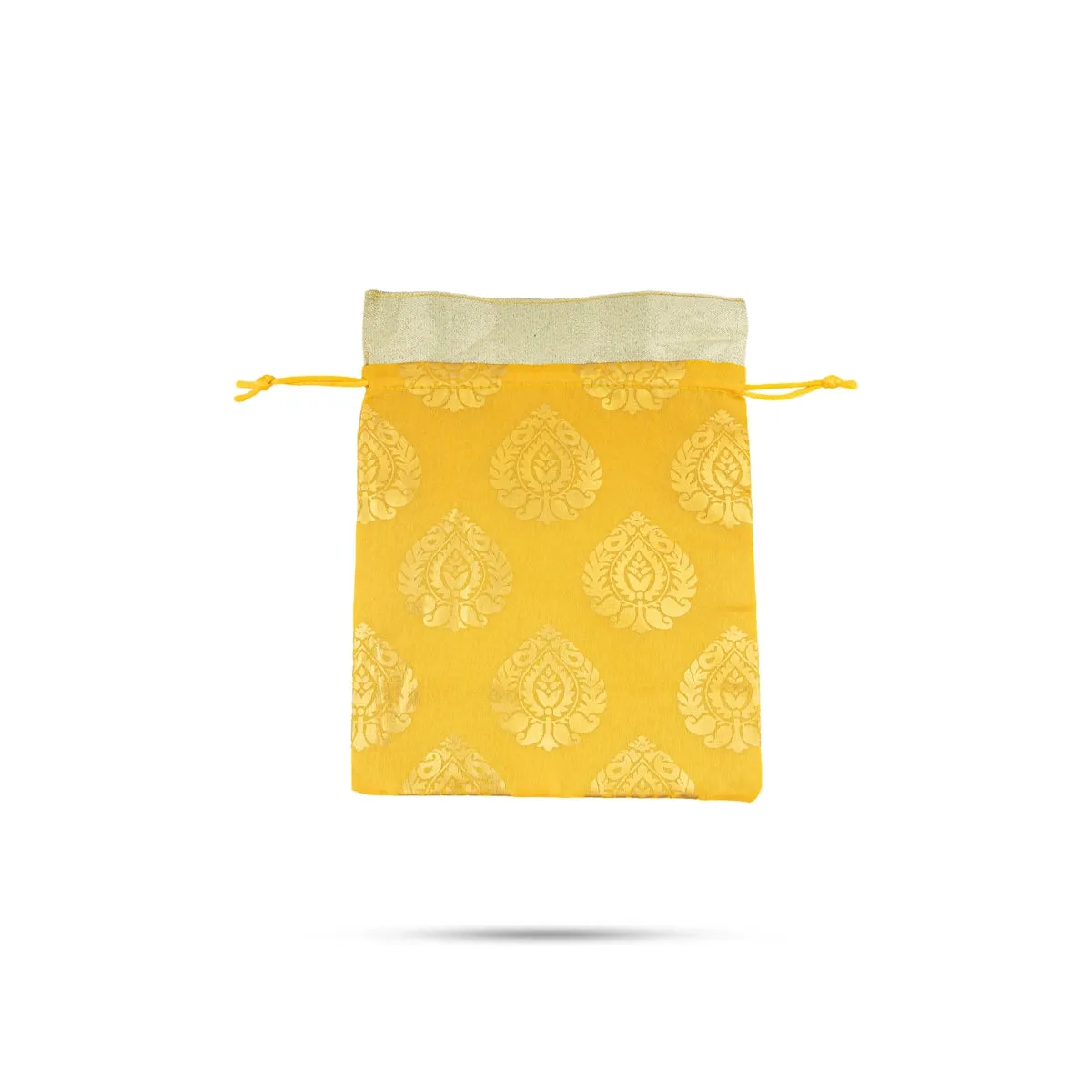 Thamboolam Bag Set - 9 x 7 Inches | 5 Pcs/ Jari Design Potli Bag/ Tambula Bag for Wedding/ Assorted Colour