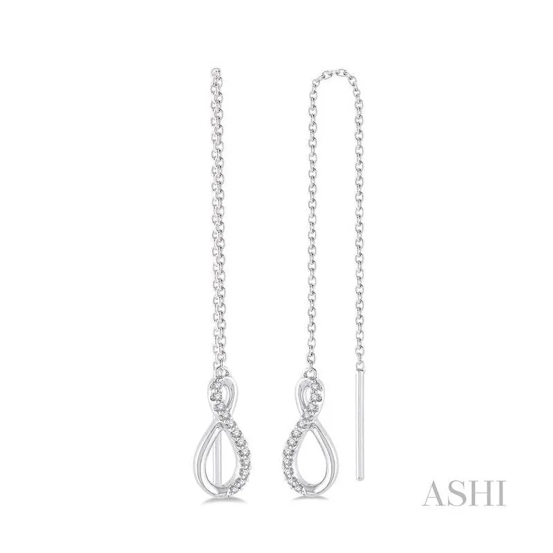 Threader Diamond Long Earrings