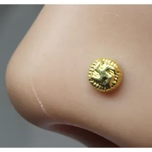 Tiny Fashion gold plated twisted nose stud