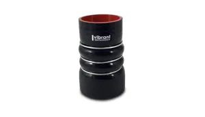 Vibrant Straight Reinforced CAC Silicone Hose, 3.00" I.D. x 8.00" long - Black  - 11823