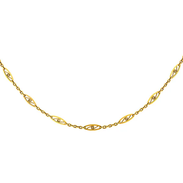 Victorian Fancy Link Chain Necklace