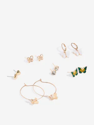 Westside Accessories Gold Butterfly Multipack Earrings - Pack of 6