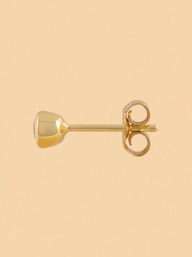 Westside X Pome Round Bezel Set Lab Diamond Stud Earrings