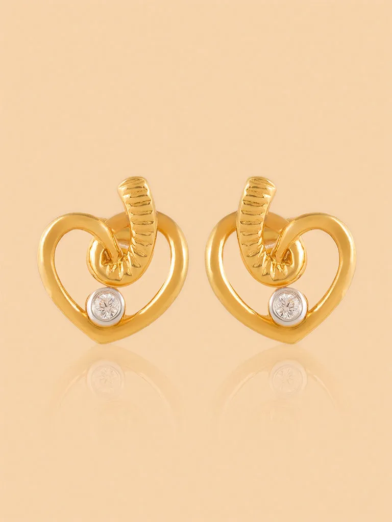 Westside X Pome Twisted Lab Diamond Rope Heart Studs