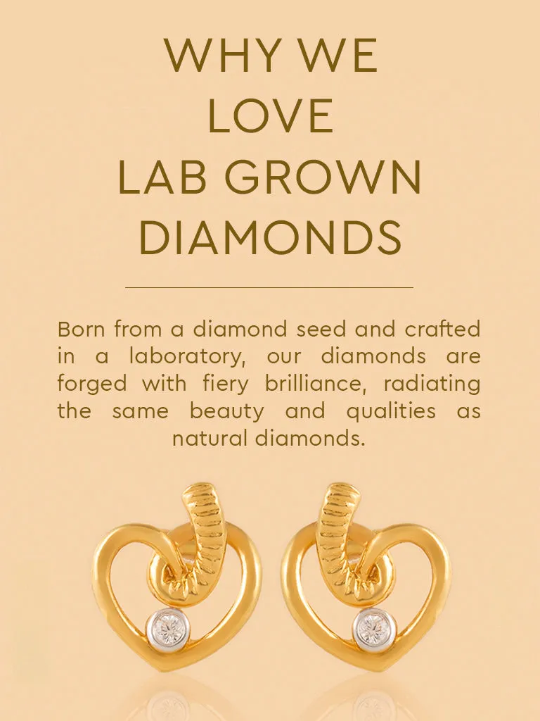 Westside X Pome Twisted Lab Diamond Rope Heart Studs