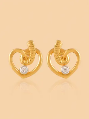 Westside X Pome Twisted Lab Diamond Rope Heart Studs