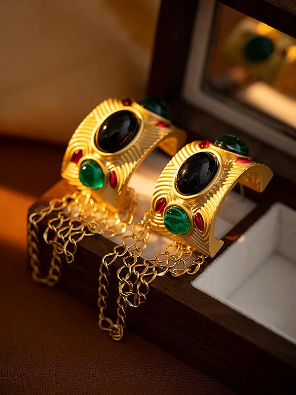 xakxx Chains Tasseled Eardrop Earrings Accessories