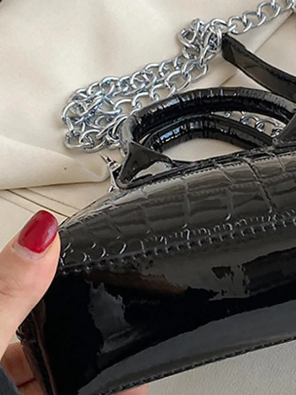 xakxx  PU Chains Shoulder Bag Handbag