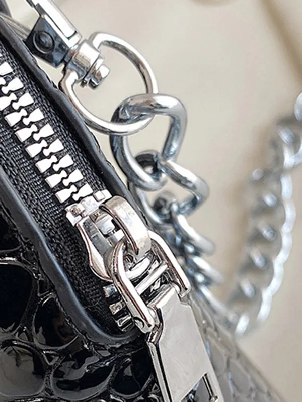 xakxx  PU Chains Shoulder Bag Handbag