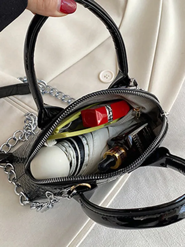 xakxx  PU Chains Shoulder Bag Handbag
