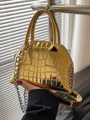 xakxx  PU Chains Shoulder Bag Handbag