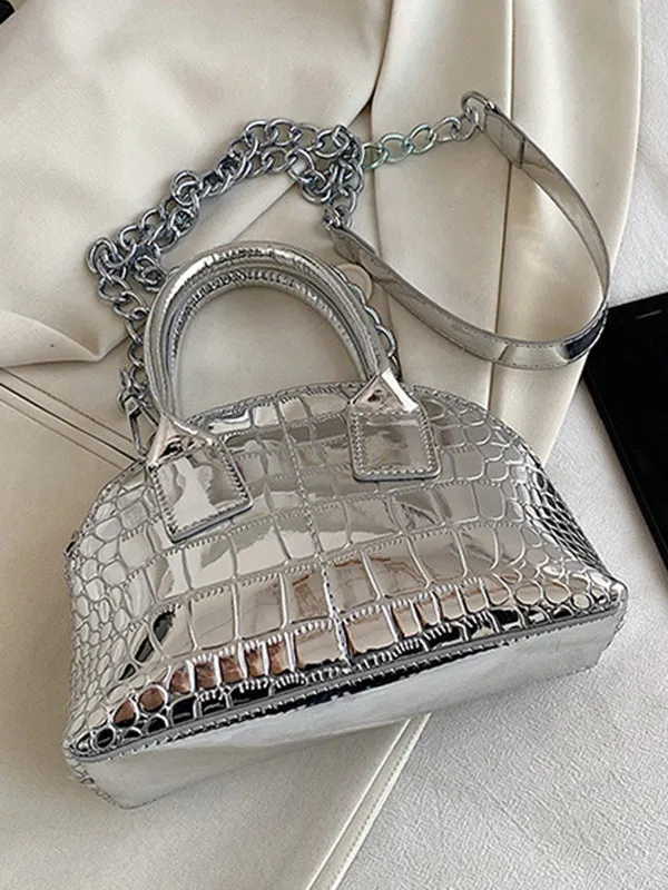 xakxx  PU Chains Shoulder Bag Handbag