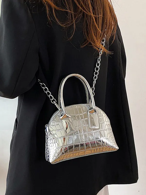 xakxx  PU Chains Shoulder Bag Handbag