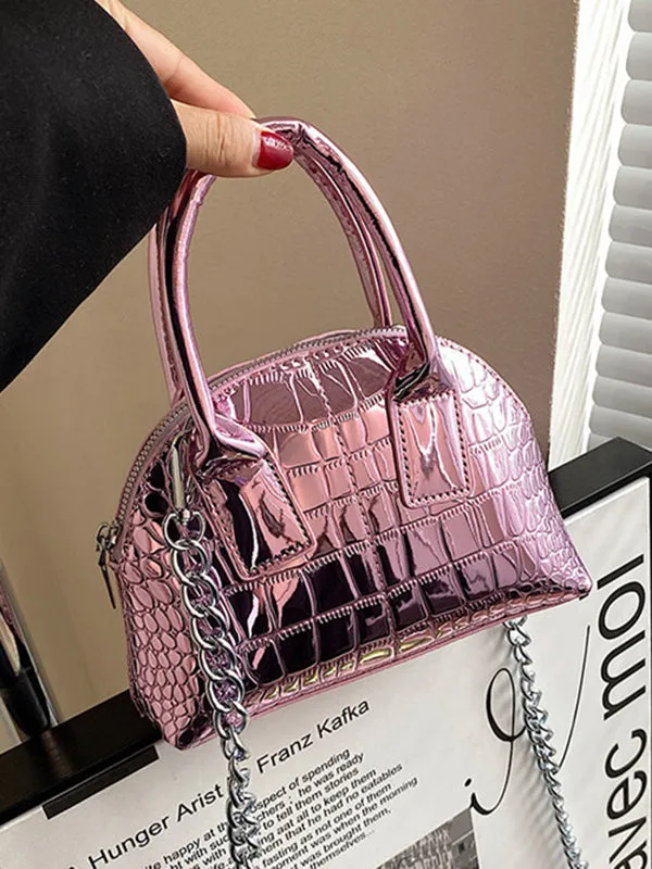 xakxx  PU Chains Shoulder Bag Handbag