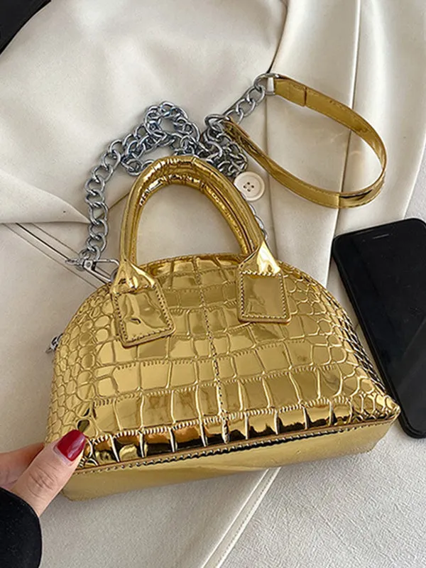 xakxx  PU Chains Shoulder Bag Handbag
