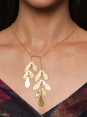 Ziya Gold Plated Leaf Necklace