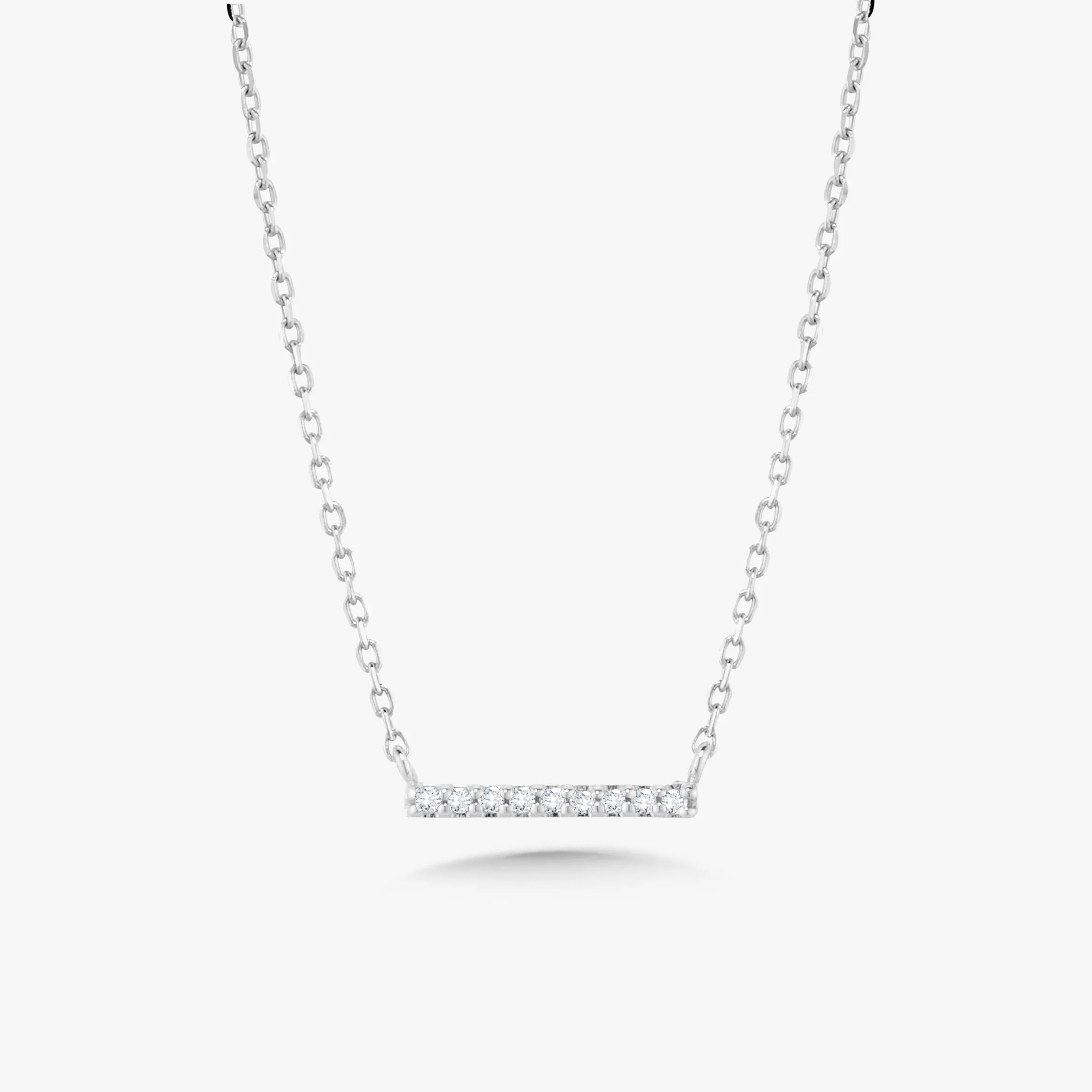 Zoey Single Row Diamond Bar Necklace