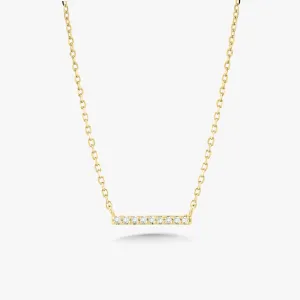 Zoey Single Row Diamond Bar Necklace