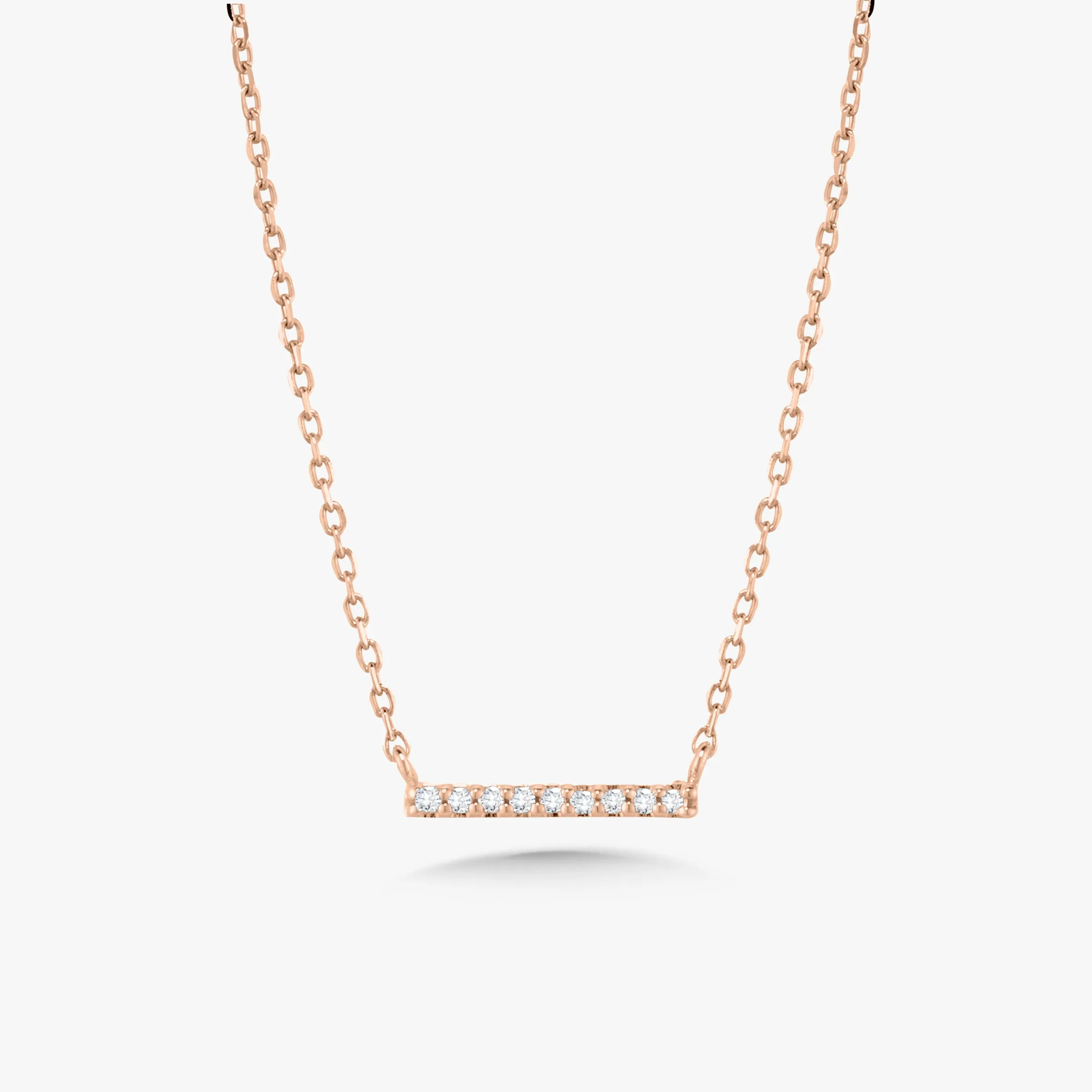 Zoey Single Row Diamond Bar Necklace
