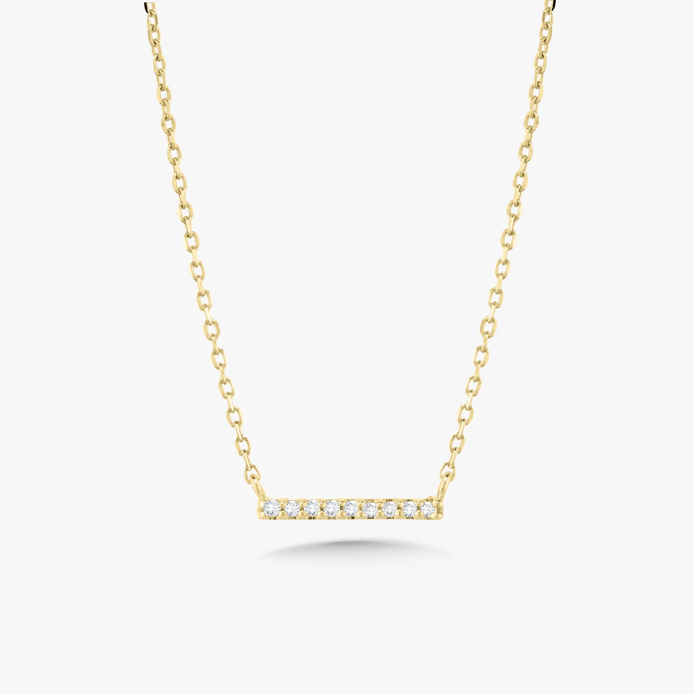 Zoey Single Row Diamond Bar Necklace